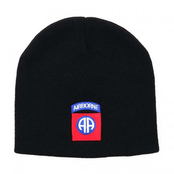 82nd airborne Beanie van 100% acryl Zwart.