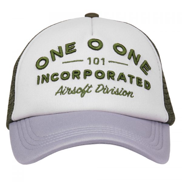 BASEBALL CAP MESH 101 INC 11 Baseball cap van katoen/polyester met aan de achterzijde mesh De cap is verstelbaar en heeft een print op de voorzijde van de cap.