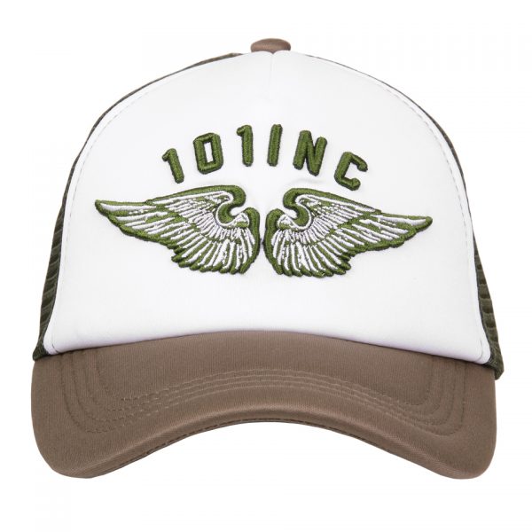 BASEBALL CAP MESH 101 INC 31 Baseball cap van katoen/polyester met aan de achterzijde mesh De cap is verstelbaar en heeft een print op de voorzijde van de cap.