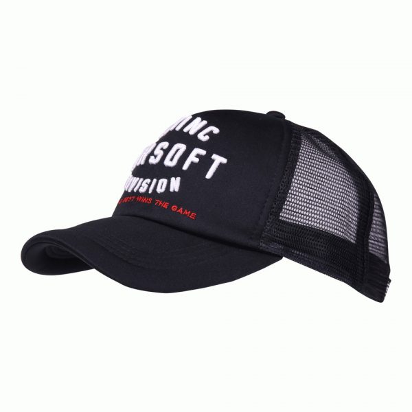 BASEBALL CAP MESH 101 INC 7 Baseball cap van katoen/polyester met aan de achterzijde mesh De cap is verstelbaar en heeft een print op de voorzijde van de cap.