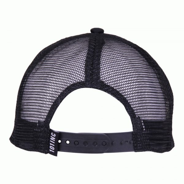 BASEBALL CAP MESH 101 INC 7aa Baseball cap van katoen/polyester met aan de achterzijde mesh De cap is verstelbaar en heeft een print op de voorzijde van de cap.