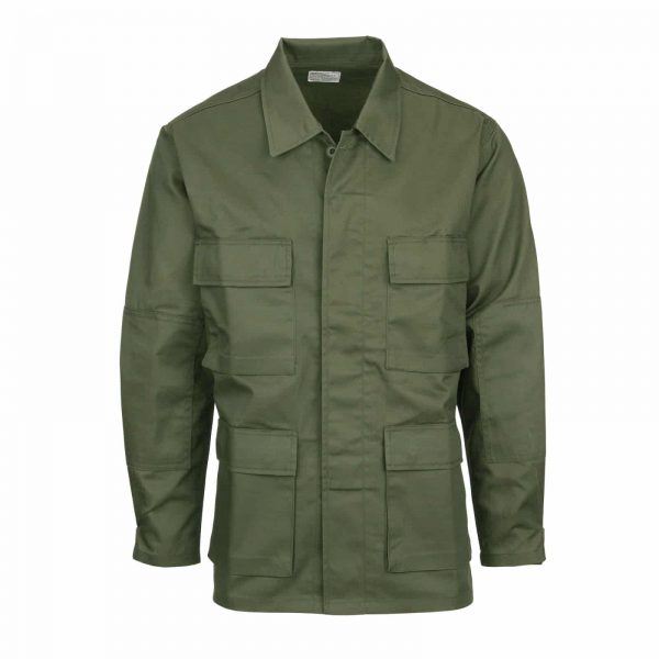 BDU binnen jas1 <div class="colordesc"> <strong><big>BDU binnenjack</big></strong> <hr /> Het BDU binnenjack, ook wel bekend als veldjack Zwart, is een essentieel kledingstuk voor avonturiers en liefhebbers van outdoor activiteiten. Met 4 handige opgestikte zakken aan de voorzijde biedt dit binnenjack voldoende opbergruimte voor al je benodigdheden. Gemaakt van hoogwaardig materiaal, bestaande uit 65% polyester en 35% katoen, is dit binnenjack ontworpen om bestand te zijn tegen ruwe omstandigheden en langdurig gebruik. Of je nu gaat wandelen in de natuur, survivalen in het wild, vissen aan de waterkant of andere outdoor avonturen beleeft, het BDU binnenjack staat altijd voor je klaar. Dit veelzijdige veldjack is verkrijgbaar in verschillende kleuren en maten, zodat je de perfecte pasvorm en stijl kunt kiezen die bij jou past. De duurzame constructie en functionele ontwerp maken het binnenjack een betrouwbare metgezel tijdens al je avonturen. </div> <div><a title="Maattabel" href="https://dump.dev.newagents.nl/wp-content/uploads/2021/11/125432-BDU-binnen-jas-maattabel.pdf" target="_blank" rel="noopener noreferrer"><button><span style="color: #ef471f; font-size: medium;"><strong>Maattabel</strong></span></button></a></div>