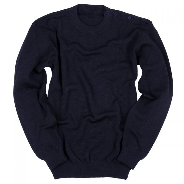 Bretonse trui wol Deze authentieke <strong>Bretonse trui</strong> is vervaardigd uit <strong>100% hoogwaardige wol</strong>, wat zorgt voor warmte, comfort en duurzaamheid. De klassieke <strong>marine-look</strong> wordt versterkt door de karakteristieke <strong>doorlopende knopen</strong> op de schouder. Een tijdloos kledingstuk dat perfect is voor zowel casual als maritieme outfits. <a title="Maattabel" href="https://dump.dev.newagents.nl/wp-content/uploads/2022/11/1313302-Bretonse-trui-wol-Maattabel.pdf" target="_blank" rel="noopener noreferrer"><button><span style="color: #ef471f; font-size: medium;"><strong>Maattabel</strong></span></button></a>