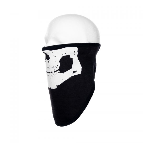 FACE MASK STRETCH KATOEN SKULL Biker mask gemaakt van katoen met een klittenbandsluiting. <div class="colordesc">zwart</div>