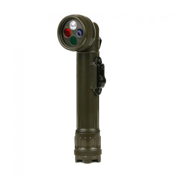 KINDER ARMY LAMP LED <div class="colordesc">Kinder army led lamp Groen met broekclip Deze led lam beschikt over vier verschillende kleuren en brandt op 2 AA batterijen.</div>