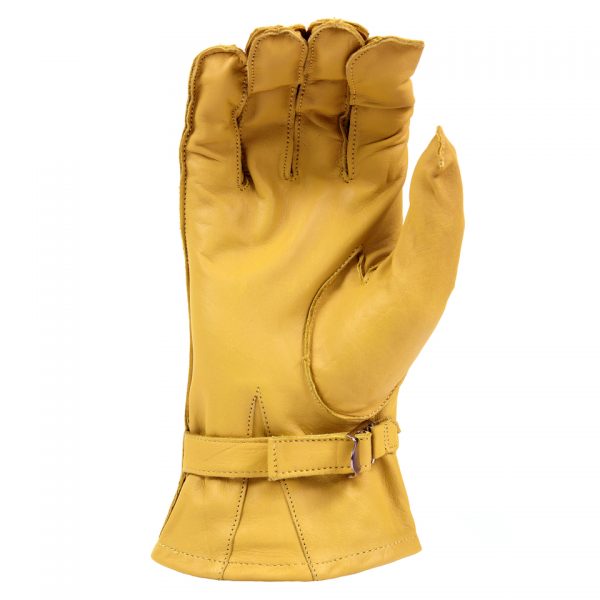 PR. WWII HANDSCHOENEN1 Onze WWII handschoenen, gemaakt van 100% leder, belichamen de historische elegantie en robuustheid van de Tweede Wereldoorlog. Mosterd