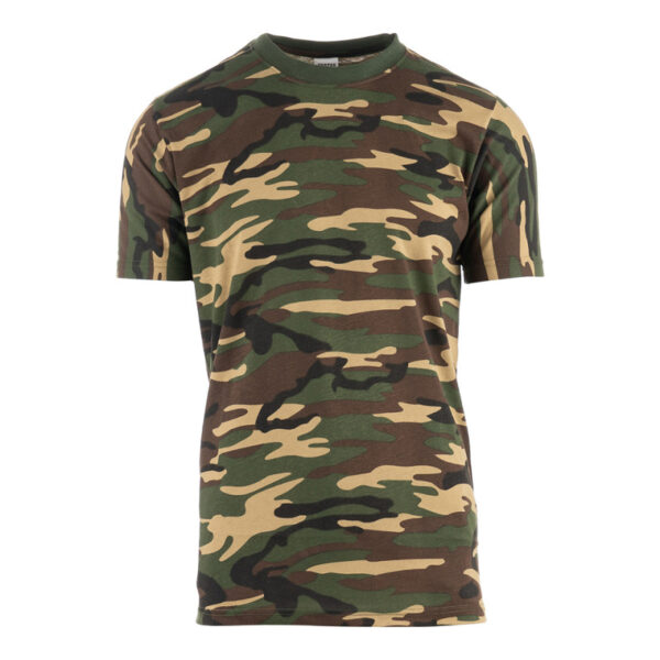 T SHIRT FOSTEE CAMO111 Het <strong>Fostee Camouflage T-shirt</strong> is ontworpen voor een comfortabele en veelzijdige pasvorm. Dit T-shirt is vervaardigd uit <strong>95% katoen</strong> en <strong>5% elastaan</strong>, wat zorgt voor een uitstekende combinatie van ademend vermogen en rekbaarheid. Het heeft een <strong>gewicht van 160 gram/m²</strong>, wat bijdraagt aan de duurzaamheid en kwaliteit van het shirt. Het <strong>tapered neck</strong> design zorgt voor een moderne en strakke uitstraling. Ideaal voor dagelijks gebruik of als onderdeel van je camouflagedracht. <a title="Maattabel" href="https://dump.dev.newagents.nl/wp-content/uploads/2022/11/133395-T-shirt-Fostee-camo-Maattabel.pdf" target="_blank" rel="noopener noreferrer"><button><span style="color: #ef471f; font-size: medium;"><strong>Maattabel</strong></span></button></a>