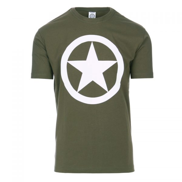 allied star T-shirt met witte ster van 100% katoen. Het shirt zit comfortabel en past perfect! <div class="colorimg">Groen</div>