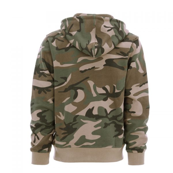 hoodie1 Hoodie met rits van 65% polyester Woodland en 35% katoen! <div></div>