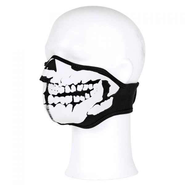 skull Gezichtsmasker gemaakt van 100% neopreen. Het masker bedekt kin, mond en neus. <div class="colordesc">Zwart</div>