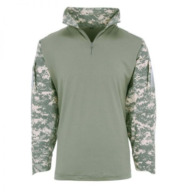 131400 Tactical shirt UBAC acu <big>Tactical shirt ACU van 65% Polyester / 35% Katoen Ripstop en 100% Polyester.</big> <strong>Kenmerken:</strong> <ul> <li><big>Under Body Armour Combat Shirt, gemaakt voor het dragen onder het balistisch vest.</big></li> <li><big>Optimaal draag comfort, de armen zijn als een normale gevechtsjas opgemaakt van 50/50 NyCo Rip Stop en als extra voorzien van versterkte ellebogen.</big></li> <li><big>2 opgezette armzakken met Velcro vlakken en opbergzak met ritssluiting.</big></li> <li><big>Versterkte elleboogvlakken. </big></li> <li><big>Contour ontworpen polsen met Velcro sluiting.</big></li> </ul>
