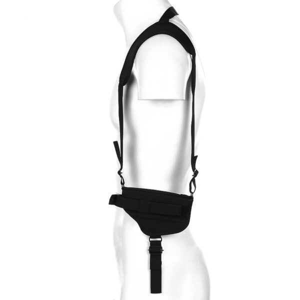 355434 Schouder holster Predator5 Het Schouder Holster Predator, vervaardigd uit robuust 100% nylon, is de ideale keuze voor wie stijlvol en functioneel zijn benodigdheden wil dragen. Een must-have accessoire voor een stoere uitstraling. <div class="colordesc"></div>