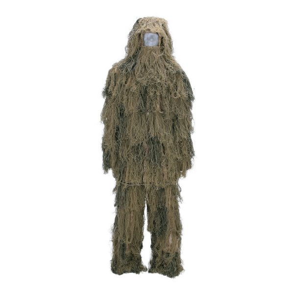 469258 Gillie suit special forces Ghillie Suit Special Forces Desert bij DeDump.nl is een professioneel camouflage pak dat is ontworpen voor gebruik door special forces. Dit pak is gemaakt van hoogwaardig nylon en katoen om duurzaamheid en betrouwbaarheid te garanderen tijdens tactische operaties en outdoor missies. Het Ghillie Suit biedt uitstekende camouflage-eigenschappen, waardoor je bijna onzichtbaar wordt in je omgeving. Het is voorzien van losse vezels en bladeren die perfect opgaan in verschillende natuurlijke omgevingen, waardoor je effectief kunt opgaan in je omgeving en je aanwezigheid kunt verbergen. Het pak wordt compleet geleverd, inclusief hoofddeksel, waardoor je volledig bedekt bent en je hoofd en lichaam zijn gecamoufleerd. Dit Ghillie Suit is ontworpen voor intensief gebruik en biedt optimale bescherming tegen de elementen en eventuele schade. Het is ideaal voor gebruik door special forces, jacht, outdoor activiteiten en fotografie. Ga voor de ultieme camouflage met het Ghillie Suit Special Forces. Bestel nu bij DeDump.nl en bereid je voor op onopvallende en succesvolle missies in verschillende omgevingen.
