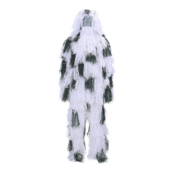 469258 Gillie suit special forces2 Ghillie Suit Special Forces Snow bij DeDump.nl is een professioneel camouflage pak dat is ontworpen voor gebruik door special forces. Dit pak is gemaakt van hoogwaardig nylon en katoen om duurzaamheid en betrouwbaarheid te garanderen tijdens tactische operaties en outdoor missies. Het Ghillie Suit biedt uitstekende camouflage-eigenschappen, waardoor je bijna onzichtbaar wordt in je omgeving. Het is voorzien van losse vezels en bladeren die perfect opgaan in verschillende natuurlijke omgevingen, waardoor je effectief kunt opgaan in je omgeving en je aanwezigheid kunt verbergen. Het pak wordt compleet geleverd, inclusief hoofddeksel, waardoor je volledig bedekt bent en je hoofd en lichaam zijn gecamoufleerd. Dit Ghillie Suit is ontworpen voor intensief gebruik en biedt optimale bescherming tegen de elementen en eventuele schade. Het is ideaal voor gebruik door special forces, jacht, outdoor activiteiten en fotografie. Ga voor de ultieme camouflage met het Ghillie Suit Special Forces. Bestel nu bij DeDump.nl en bereid je voor op onopvallende en succesvolle missies in verschillende omgevingen.