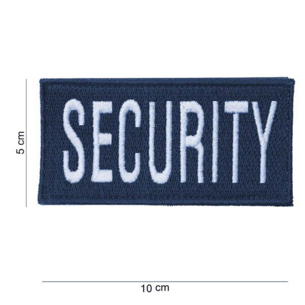 Embleem stof security dik met klittenband blauw 2022 Embleem met tekst/afbeelding van stof.