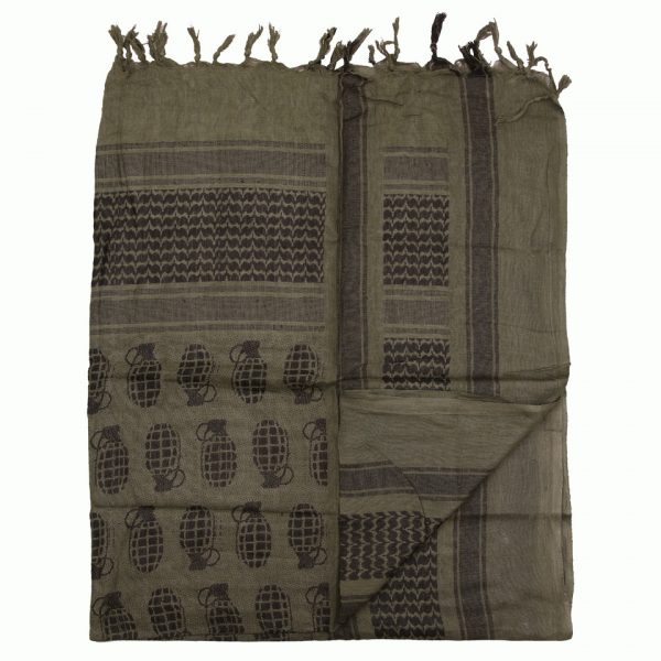 PLO SJAAL GRENADE2 PLO sjaal met print Groen Gemaakt van 100% katoen. <strong>Afmeting: </strong>110 x 100 cm <div class="colordesc"></div>