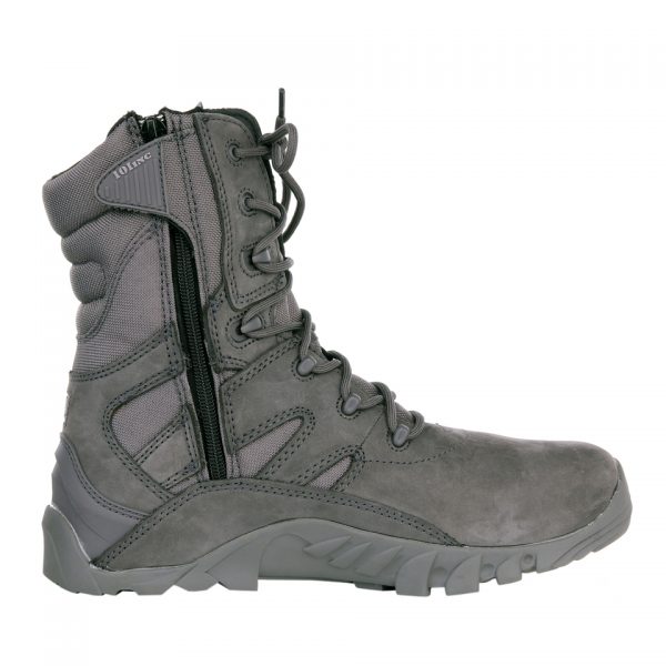 PR. TACTICAL BOOTS RECON5 <big>Tactical boots Wolf Grey gemaakt van 100% leder. Deze boots zijn speciaal gemaakt voor buitensport en Security maar ook geschikt voor casual gebruik. Voorzien van een YKK rits voor gemakkelijk snel in-en uitstappen. De boots hebben een anti-slip en een olie-bestendige zool. Doordat de boots lichtgewicht en flexibel zijn, lopen de schoenen erg comfortabel. </big> <big><strong>Kenmerken:</strong></big> <ul> <li><big>Gemaakt van 100% leder</big></li> <li><big>YKK rits</big></li> <li><big>Anti-slip en olie-bestendige loopzool</big></li> <li><big>Licht van gewicht</big></li> </ul> <div> <div></div> </div>