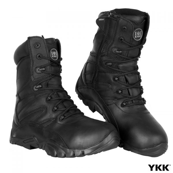 PR. TACTICAL BOOTS RECON9 <big>Tactical boots Wolf Grey gemaakt van 100% leder. Deze boots zijn speciaal gemaakt voor buitensport en Security maar ook geschikt voor casual gebruik. Voorzien van een YKK rits voor gemakkelijk snel in-en uitstappen. De boots hebben een anti-slip en een olie-bestendige zool. Doordat de boots lichtgewicht en flexibel zijn, lopen de schoenen erg comfortabel. </big> <big><strong>Kenmerken:</strong></big> <ul> <li><big>Gemaakt van 100% leder</big></li> <li><big>YKK rits</big></li> <li><big>Anti-slip en olie-bestendige loopzool</big></li> <li><big>Licht van gewicht</big></li> </ul> <div> <div></div> </div>