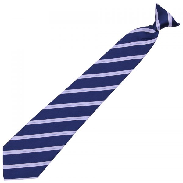 STROPDAS SECURITY1 Stropdas security van 100% polyester Clipdas. <div class="colordesc">Blauw/Grijs</div>