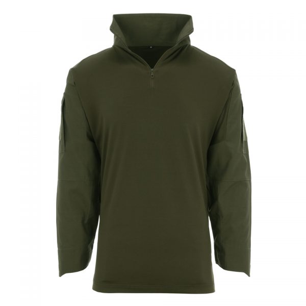 TACTICAL SHIRT UBAC <big>Tactical shirt Groen van 65% Polyester / 35% Katoen Ripstop en 100% Polyester.</big> <strong>Kenmerken:</strong> <ul> <li><big>Under Body Armour Combat Shirt, gemaakt voor het dragen onder het balistisch vest.</big></li> <li><big>Optimaal draag comfort, de armen zijn als een normale gevechtsjas opgemaakt van 50/50 NyCo Rip Stop en als extra voorzien van versterkte ellebogen.</big></li> <li><big>2 opgezette armzakken met Velcro vlakken en opbergzak met ritssluiting.</big></li> <li><big>Versterkte elleboogvlakken. </big></li> <li><big>Contour ontworpen polsen met Velcro sluiting.</big></li> </ul>