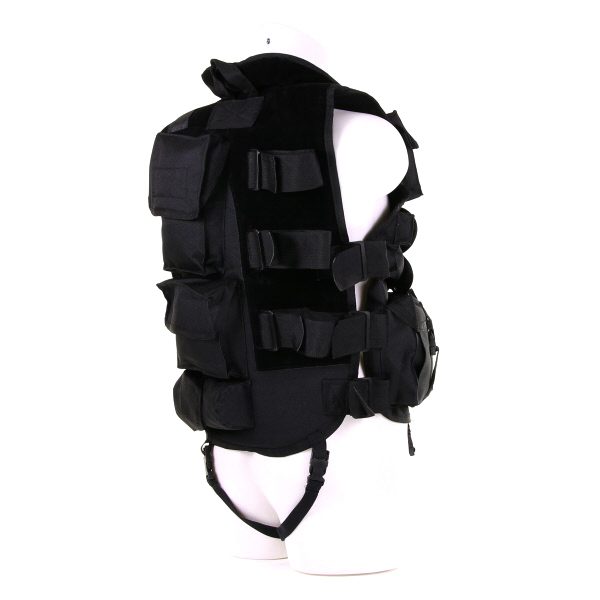TACTICAL VEST MET KRAAG2 Tactical vest van 100% nylon. <div class="colordesc">zwart</div>