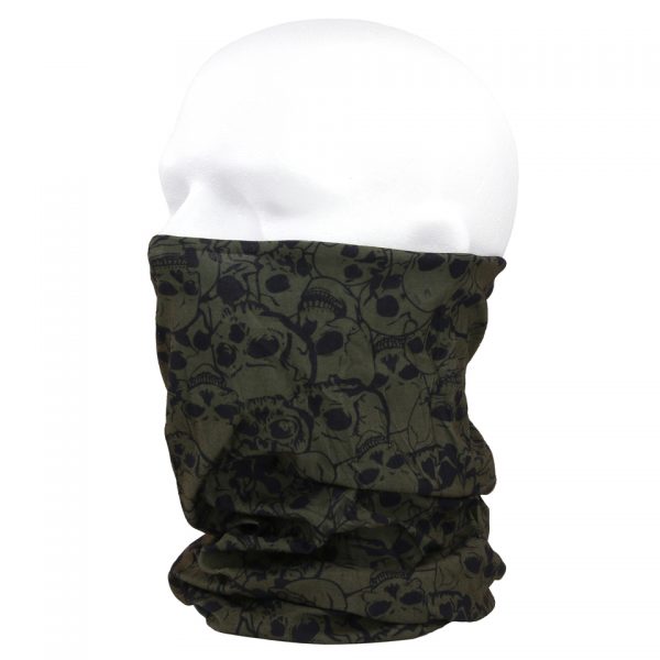 TACTICAL WRAP MET SKULL COOLMAX Wrap van 100% polyester Voert vocht af van het lichaam, waardoor je koel en droog blijft. <div class="colordesc">groen</div>