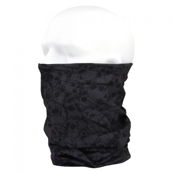 TACTICAL WRAP MET SKULL COOLMAX1 Wrap van 100% polyester Voert vocht af van het lichaam, waardoor je koel en droog blijft. <div class="colordesc">zwart</div>