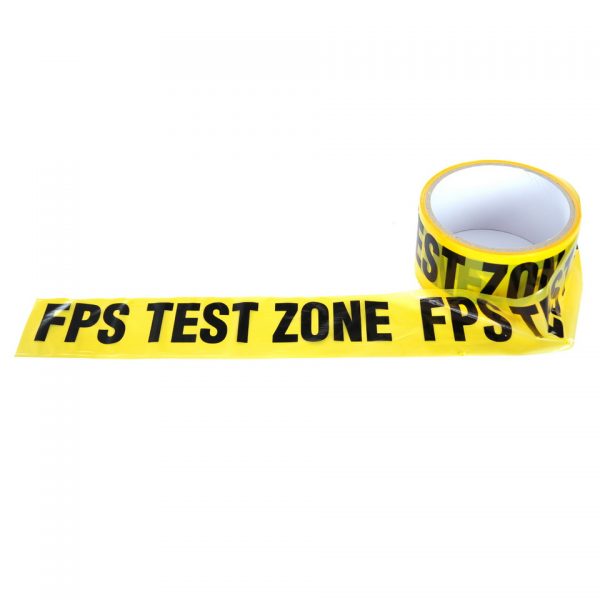 AFZETLINT FPS TEST ZONE Afzetlint met tekst Afmeting: 48 mm x 30 mtr.