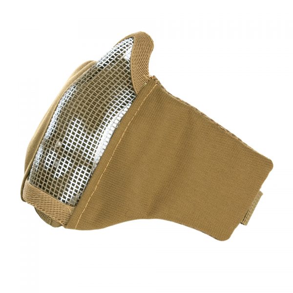 AIRSOFT FACE MASK NYLON MESH WITH SKULL1 Stevig gezichts beschermingsmasker Coyote. Dit masker beschermt het gezicht tegen de munitie uit replica's. 101 inc.