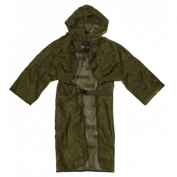 SNIPER JACKET Sniper jacket Voorzien van vele bevestigingspunten. Door middel van een handig klik systeem, is de jas goed passend te maken. <div class="colordesc">groen</div>