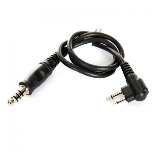 Z124 MOTOROLA 2 PIN Electronic PTT Wire (Motorola 2-pin version). <div class="colordesc">zwart</div>