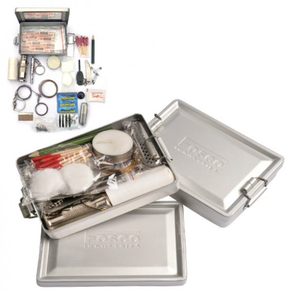 469485 Aluminium box survival gear 101 INC. <strong>Specificaties:</strong> <ul> <li><strong>Afmetingen box:</strong> 9,5 x 3,5 x 14 cm</li> <li><strong>Gewicht:</strong> 305 g</li> <li><strong>Kleur:</strong> Zilver/Chrome</li> <li><strong>Materiaal box:</strong> Hoogwaardig aluminium</li> </ul> <strong>Waarom kiezen voor de Fosco Industries Noodkit Aluminium Box?</strong> ✔ <strong>Volledig uitgerust:</strong> Alles wat je nodig hebt om te overleven in noodsituaties, overzichtelijk georganiseerd. ✔ <strong>Waterdicht en duurzaam:</strong> Beschermt de inhoud onder alle weersomstandigheden. ✔ <strong>Compact en draagbaar:</strong> Ideaal om mee te nemen in je rugzak of noodpakket. ✔ <strong>Essentiële tools:</strong> Voor vuur, navigatie, voeding, signalering en meer. ✔ <strong>Geschikt voor elke situatie:</strong> Perfect voor noodgevallen, avonturen in de natuur of je survivaluitrusting. Of je nu de natuur intrekt of gewoon voorbereid wilt zijn op onverwachte situaties, de <strong>Fosco Industries Noodkit Aluminium Box</strong> biedt je de zekerheid die je nodig hebt. <strong>Bestel vandaag nog en wees voorbereid op elke noodsituatie!</strong>