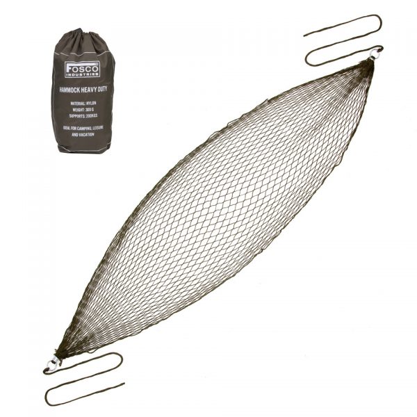 MINI HANGMAT HEAVY DUTY Mini hangmat van 100% nylon touw. Draag gewicht: 200 kilo Lengte: 240 cm (ring tot ring). <div class="colordesc">groen</div>