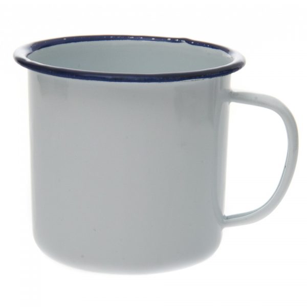 EMAILLE MOK Mok van 100% emaille wit. Inhoud: 300ml