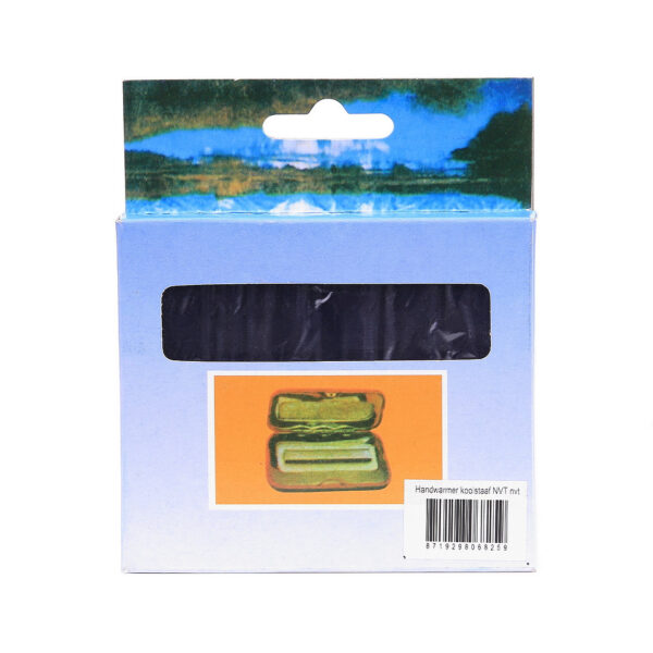Handwarmer sticks 1 Blijf warm in koude omstandigheden met onze handwarmer koolstaaf sticks. Elke verpakking bevat 12 stuks die perfect zijn voor outdoor avonturen zoals kamperen, wandelen of vissen. Deze handwarmers bieden langdurige warmte, waardoor je handen comfortabel blijven, zelfs in de koudste weersomstandigheden. Compact en makkelijk mee te nemen voor onderweg. &nbsp;