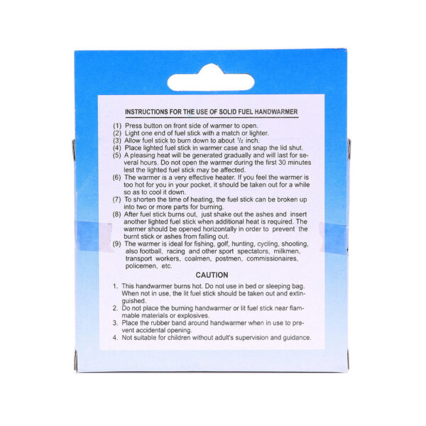 Handwarmer sticks3 Blijf warm in koude omstandigheden met onze handwarmer koolstaaf sticks. Elke verpakking bevat 12 stuks die perfect zijn voor outdoor avonturen zoals kamperen, wandelen of vissen. Deze handwarmers bieden langdurige warmte, waardoor je handen comfortabel blijven, zelfs in de koudste weersomstandigheden. Compact en makkelijk mee te nemen voor onderweg. &nbsp;