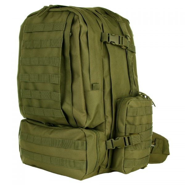 RUGZAK ASSAULT 3 DAYS INHOUD 60 LITER3 Rugzak assault 3-days van 100% nylon <strong>Inhoud:</strong> 60 liter <strong>Afmetingen:</strong> Onder 30 x 16 x 52 cm. Boven 30 x 25 x 52 cm. 2 zakken van 13 x 7 x 20 cm <div class="colordesc">Groen</div>