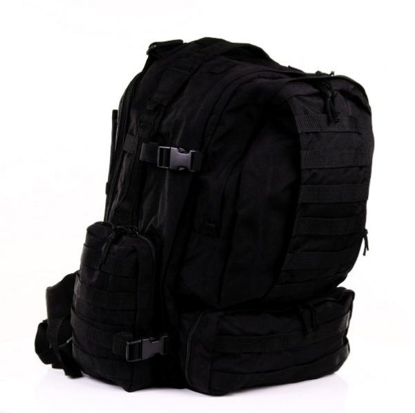 RUGZAK ASSAULT 3 DAYS INHOUD 60 LITER7 Rugzak assault 3-days van 100% nylon <strong>Inhoud:</strong> 60 liter <strong>Afmetingen:</strong> Onder 30 x 16 x 52 cm. Boven 30 x 25 x 52 cm. 2 zakken van 13 x 7 x 20 cm <div class="colordesc">Zwart</div>