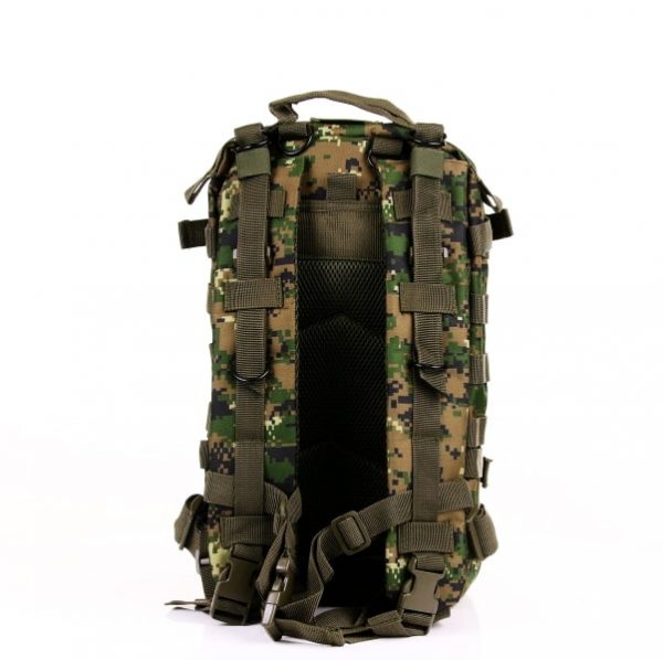 RUGZAK ASSAULT SMALL INHOUD 25 LITER8 De Rugzak Assault Small biedt 25 liter inhoud en diverse ritsvakken voor optimale organisatie. Gemaakt van duurzaam 100% polyester, is deze rugzak comfortabel en ideaal voor op vakantie of een dagje weg.