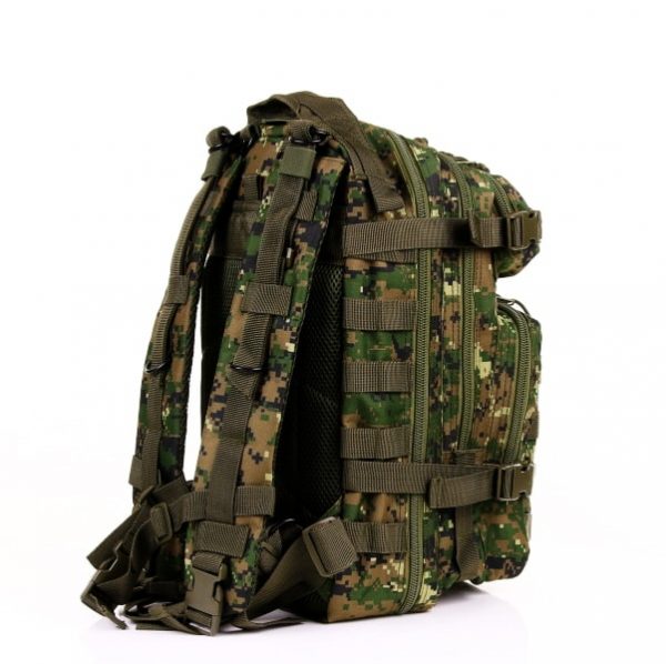 RUGZAK ASSAULT SMALL INHOUD 25 LITER9 De Rugzak Assault Small biedt 25 liter inhoud en diverse ritsvakken voor optimale organisatie. Gemaakt van duurzaam 100% polyester, is deze rugzak comfortabel en ideaal voor op vakantie of een dagje weg.