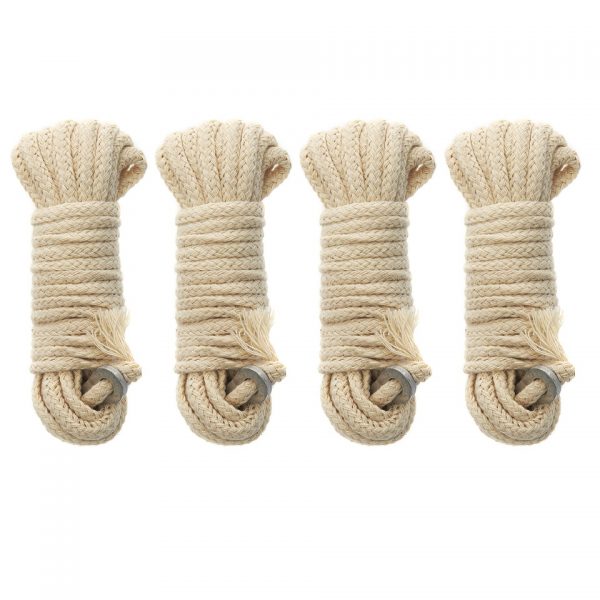 SCHEERLIJNSET Scheerlijnset van 100% katoen <strong>Kenmerken:</strong> <ul> <li>4 stuks van 3 mm in een zakje.</li> <li>Lengte 4 meter per scheerlijn.</li> </ul> &nbsp;