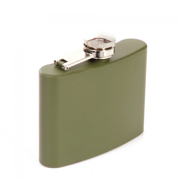ZAKFLES 4 OUNCE GROEN Zakfles 4 ounce van 100% metaal. <div class="colordesc">groen</div>