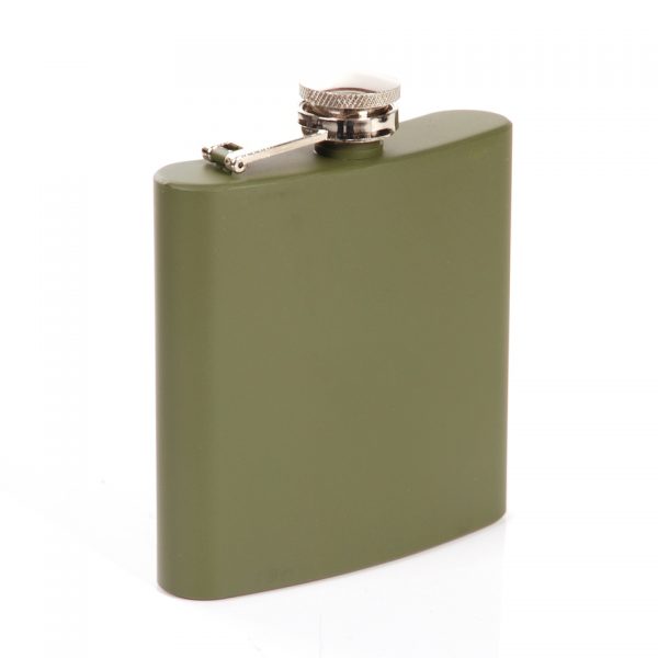 ZAKFLES 6 OUNCE GROEN Zakfles 6 ounce van 100% metaal. <div class="colordesc">groen</div>
