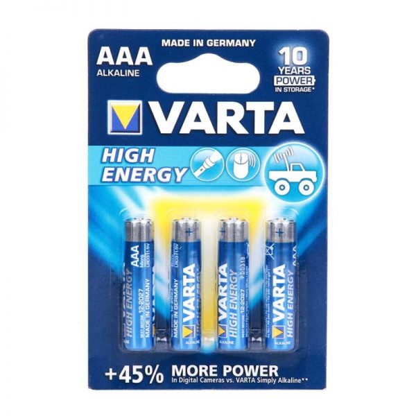 365111 Varta batterij AAA cell Varta batterij AAA-cell 4 stuks op een blister. &nbsp;