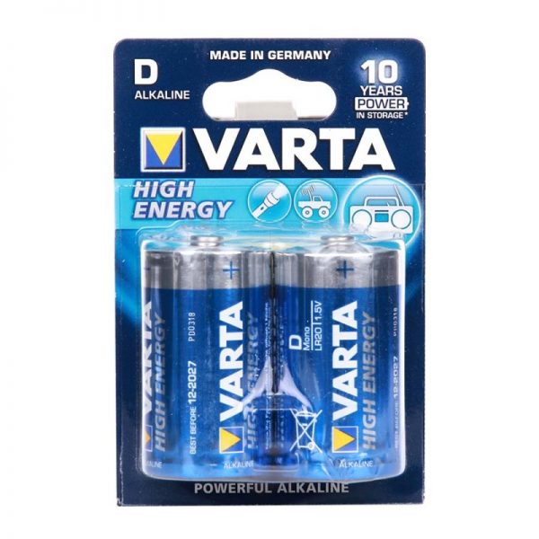 365114 Varta batterij D cell Varta battery D-cell 2 stuks op een blister. &nbsp;