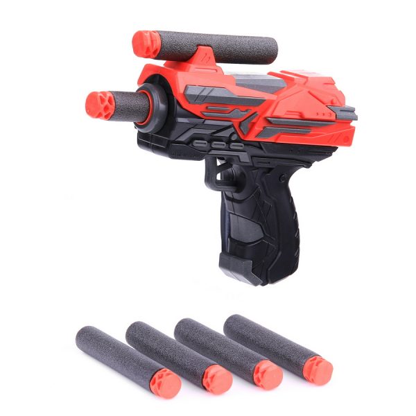412511 Serve Protect shooter starter set mini 6 pijlen 30 Serve & Protect shooter basic wordt geleverd met 6 foam darts. Deze shooter schiet de foam darts bijna 15 meter ver.