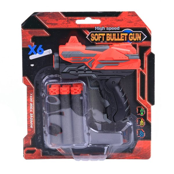 412511 Serve Protect shooter starter set mini 6 pijlen 301 Serve & Protect shooter basic wordt geleverd met 6 foam darts. Deze shooter schiet de foam darts bijna 15 meter ver.