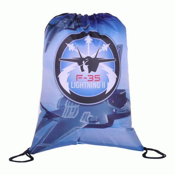 DRAWSTRING BAG F 35 BLAUW Drawstring bag 101 INC Handige rugzak gemaakt van 100% polyester. <strong>Afmeting: </strong>49 x 35 cm