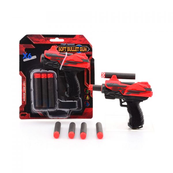 SERVE PROTECT SHOOTER STARTER SET MINI 6 PIJLEN 30 Serve & Protect shooter basic wordt geleverd met 6 foam darts. Deze shooter schiet de foam darts bijna 15 meter ver.