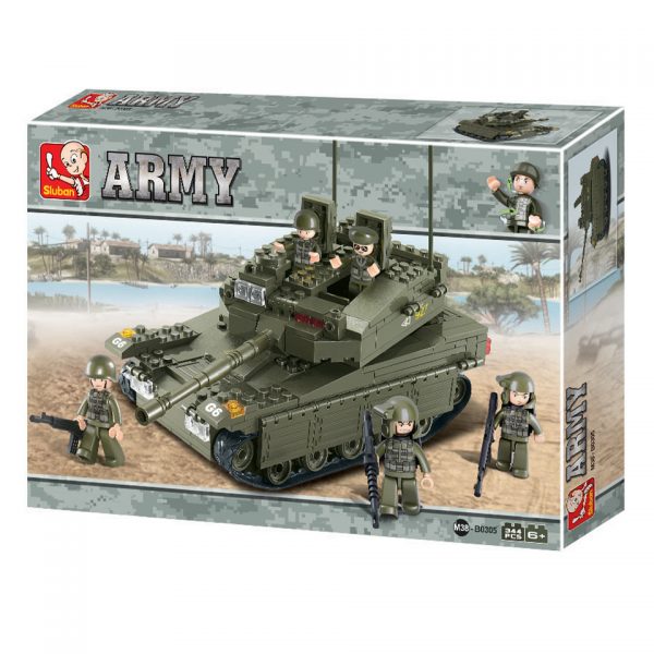 SLUBAN TANK M38 B0305 STYLE 3 161611 Sluban bouwstenen: het nieuwe speelgoedmerk met degelijke, duurzame plastic bouwstenen, kunststof blokjes en figuren met voordelige prijzen en ze passen gewoon op andere merken bouwstenen!